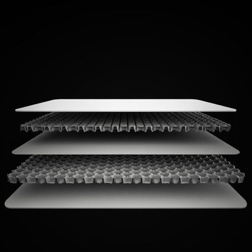 Pannello sandwich per muro - Infinity Bubble - per mobile / bifacciale in legno / anima alveolare in polipropilene