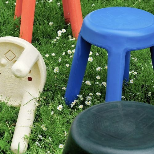 Sgabello contemporaneo - ROTOMAN - Maximum Paris - in plastica / con supporto in plastica / contract