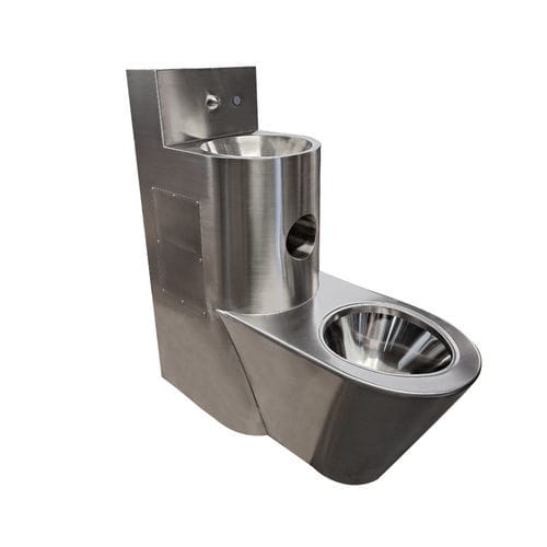 WC da appoggio - Robusto 15 - LOGGERE - in acciaio inossidabile / contract / rotondo
