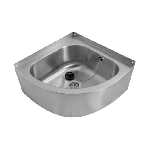 Lavabo a muro - Easy II - LOGGERE - in acciaio inossidabile spazzolato / lucido / d'angolo