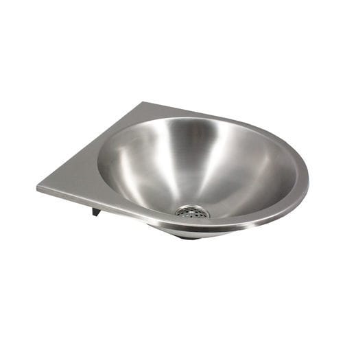 Lavabo a muro - Easy III - LOGGERE - in acciaio inossidabile spazzolato / lucido / rotondo