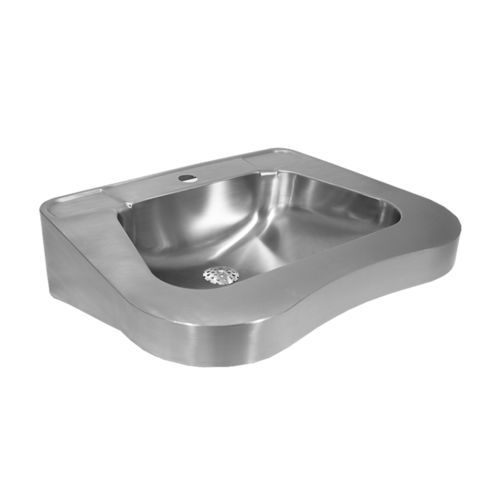 Lavabo a muro - Senso II - LOGGERE - in acciaio inossidabile spazzolato / lucido / 1 foro