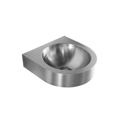 Lavabo a muro - Standard - LOGGERE - in acciaio inossidabile spazzolato / lucido / rotondo