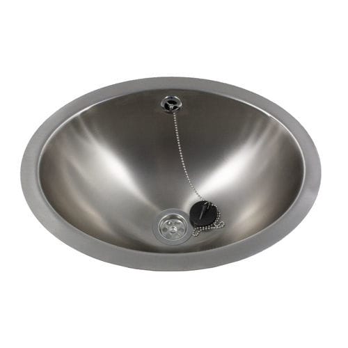 Lavabo da incasso - 133196 - LOGGERE - in acciaio inossidabile spazzolato / lucido / rotondo