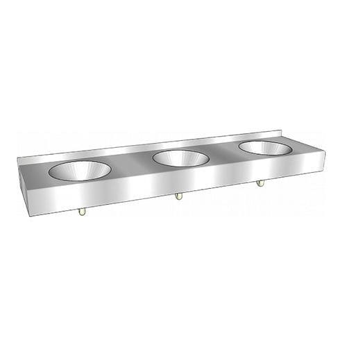 Lavabo da appoggio - Comfort O - LOGGERE - in acciaio inossidabile spazzolato / multiplo / rettangolare