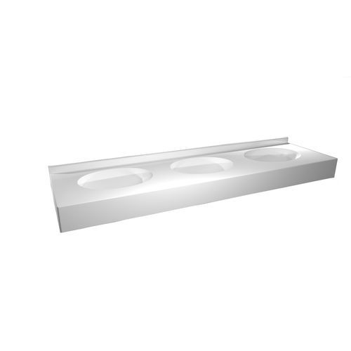 Lavabo sospeso - Ovalo - LOGGERE - in calcestruzzo / personalizzabile / multiplo