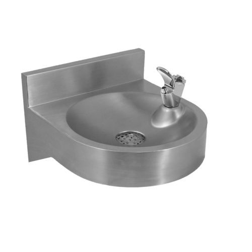 Fontanella da parete - Easy I - LOGGERE - da interno / da esterno / in acciaio inossidabile spazzolato