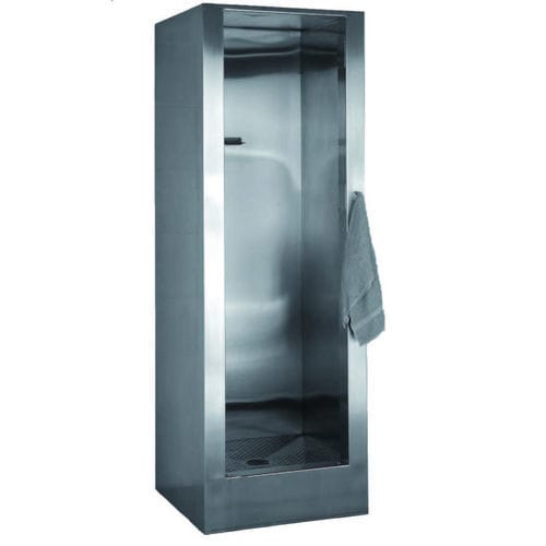 Box doccia in acciaio inossidabile spazzolato - 740121 - LOGGERE - con sportello battente / rettangolare / contract