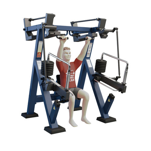Attrezzo per bodybuilding pressa per pettorali inclinata - MB 7.56.3 - Streetbarbell - da esterno / contract