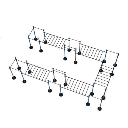 Scala per percorso fitness per spazi pubblici - MB 7.60/1   - Streetbarbell