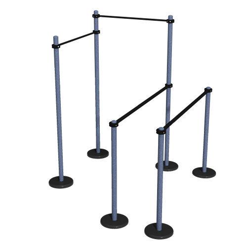 Barra di trazione multipla - MB 7.60/9 UNEVEN  - Streetbarbell - in acciaio / da esterno / per percorso vita