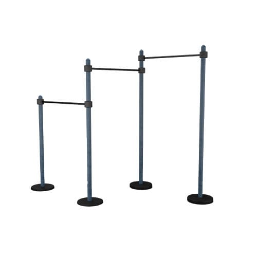 Barra di trazione tripla - MB 7.60/18 THREE LEVEL - Streetbarbell - in acciaio / da esterno / per percorso vita
