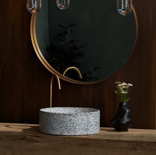 Lavabo da appoggio - BONDI      - concrete collaborative - in terrazzo / rotondo / senza foro