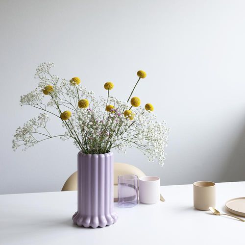 Vaso contemporaneo - Tubular  - DESIGN LETTERS ApS - in porcellana / da tavolo / bianco