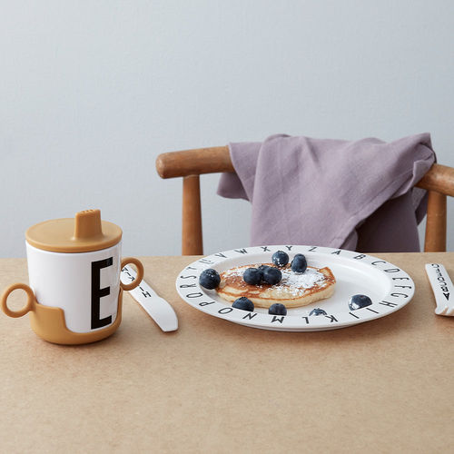 Piatto fondo - Eat & Learn - DESIGN LETTERS ApS - rotondo / in plastica / a motivi