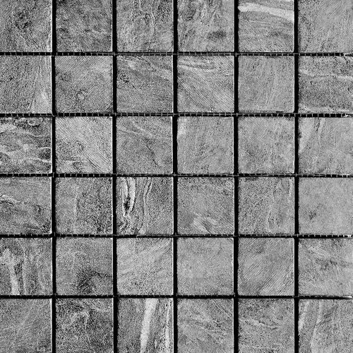Mosaico in pietra naturale - CARBONE TUMBLED - Terra Natural - segato / da interno / da parete