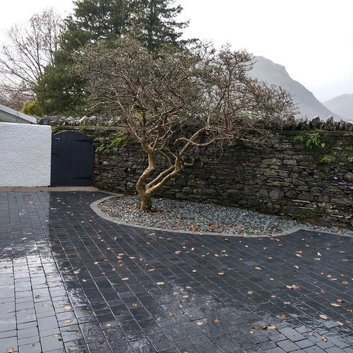 Pavé in ardesia - TUMBLED SETTS - Terra Natural - da esterno / per terrazza / per parcheggio