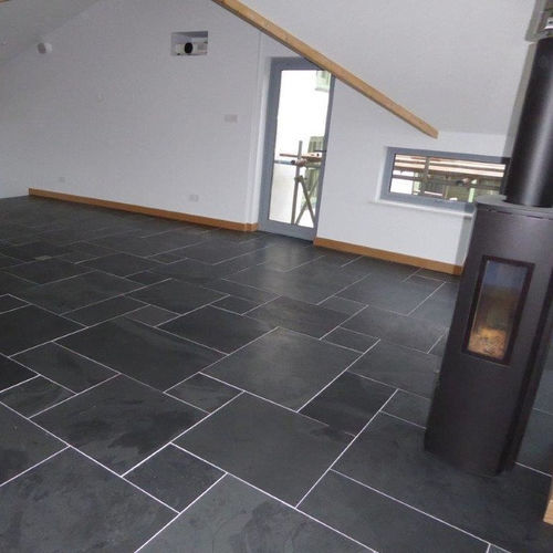 Piastrella in ardesia - GRAPHITE  - Terra Natural - spazzolata / segata / da interno