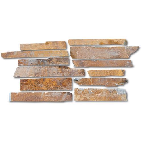 Lastra in pietra naturale in pietra - Stenari : 1204 - Sxistolithos - per muro / per pavimentazione / rossa
