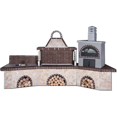 Barbecue a legna - 0228 - Sxistolithos - fisso / in metallo / in calcare