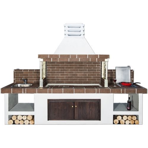 Cucina da giardino - 03000 - Sxistolithos - contemporanea / in metallo / in terracotta