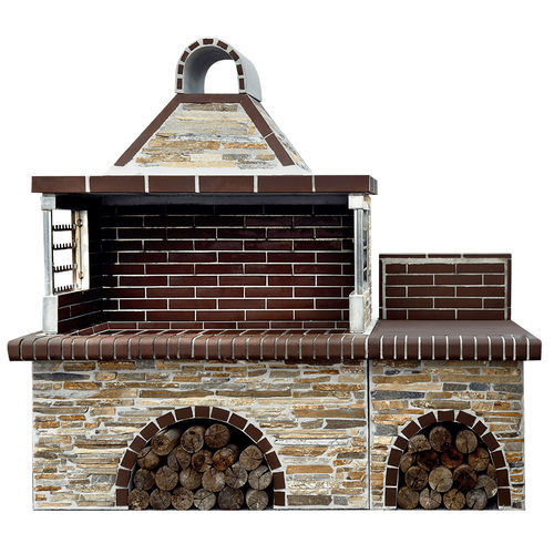 Barbecue a legna - 4400 - Sxistolithos - fisso / in metallo / in pietra naturale