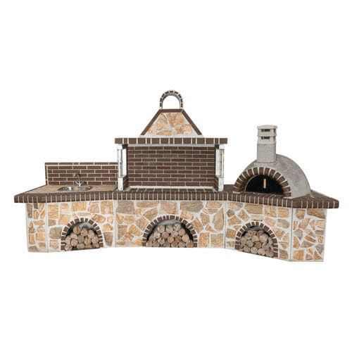 Barbecue a legna - 0200B - Sxistolithos - fisso / bentonitico / in metallo