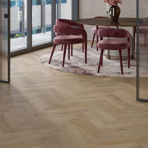 Parquet multistrato - OAK CHALET GREY  - PARADOR - in legno / a spina di pesce / laccato