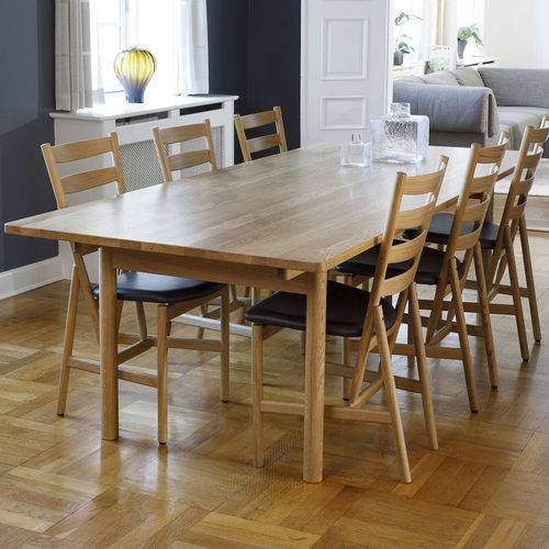 Sedia contemporanea - SH series - BERNSTORFFSMINDE - da interno / in pelle / con supporto in quercia