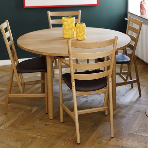 Tavolo da pranzo contemporaneo - Brù  - BERNSTORFFSMINDE - in rovere / con supporto in quercia / rettangolare