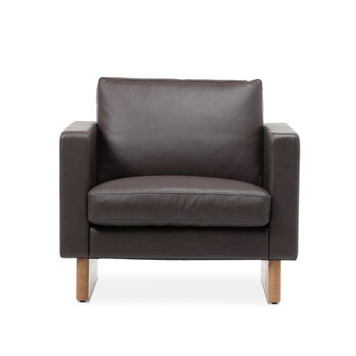 Poltrona contemporanea - SH88  - BERNSTORFFSMINDE - in tessuto / in pelle / marrone