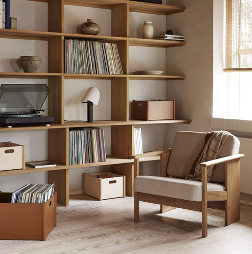 Poltrona per uso contract - Block  - FORM & REFINE - contemporanea / in lino / in rovere