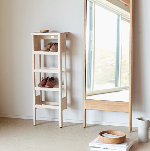 Scaffale per scarpe contemporaneo - A Line 35 - FORM & REFINE - a muro / in rovere / in rovere bianco