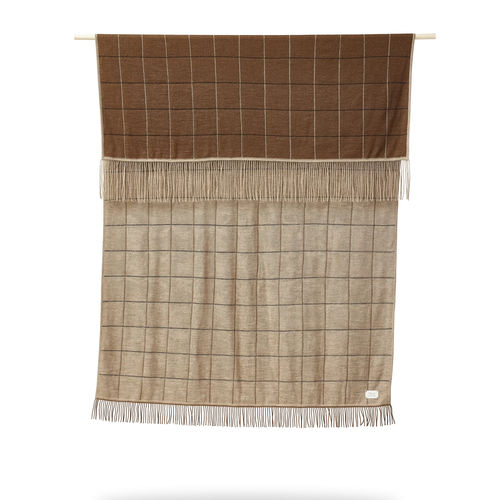 Coperta in lana d'alpaca - Aymara New Square Brown - FORM & REFINE