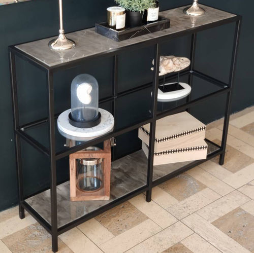 Consolle in marmo - OLIVE - PASIFIK GRANIT - contemporanea / in vetro / con supporto in metallo