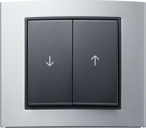 Interruttore a bascula - B.3 - Berker - ad incasso / doppio / in alluminio