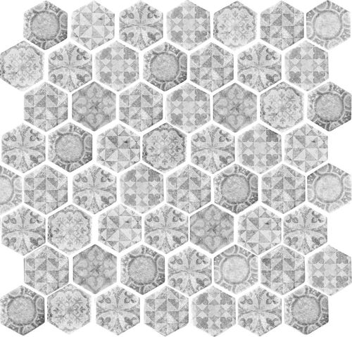 Mosaico in vetro - ESAGONALE - Vetros GmbH - opaco / da interno / da bagno