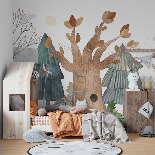 Carta da parati contemporanea - CASA SULL’ALBERO - rimura Srl - in fibra di vetro / in poliestere / in vinile