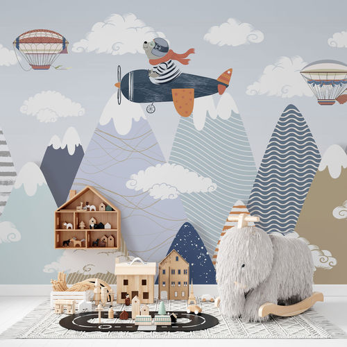Carta da parati contemporanea - FLY AWAY - rimura Srl - in fibra di vetro / in poliestere / in vinile