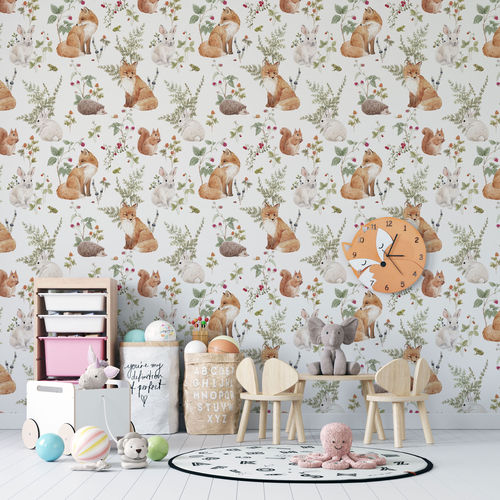 Carta da parati contemporanea - FOXY PATTERN - rimura Srl - in fibra di vetro / in poliestere / in vinile