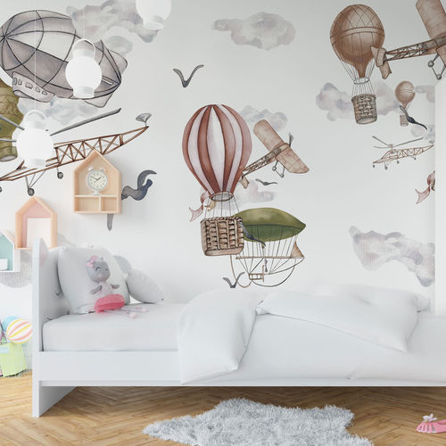 Carta da parati contemporanea - LITTLE AVIATOR - rimura Srl - in fibra di vetro / in poliestere / in vinile