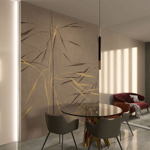 Carta da parati laminata oro - MEGARA - rimura Srl - contemporanea / in tessuto non tessuto / in vinile