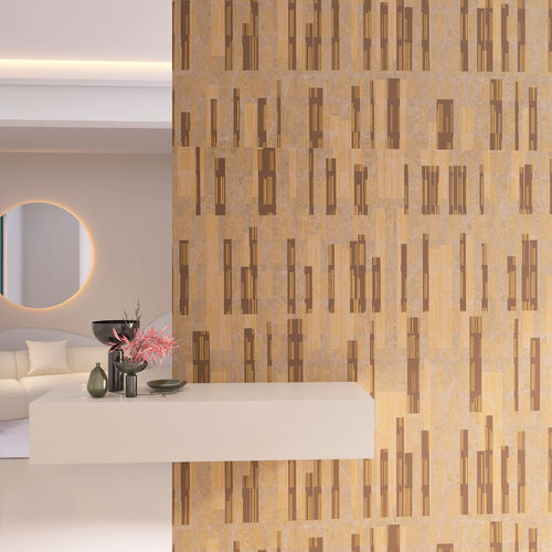 Carta da parati laminata oro - CROSS THE LINE - rimura Srl - contemporanea / in tessuto non tessuto / in vinile