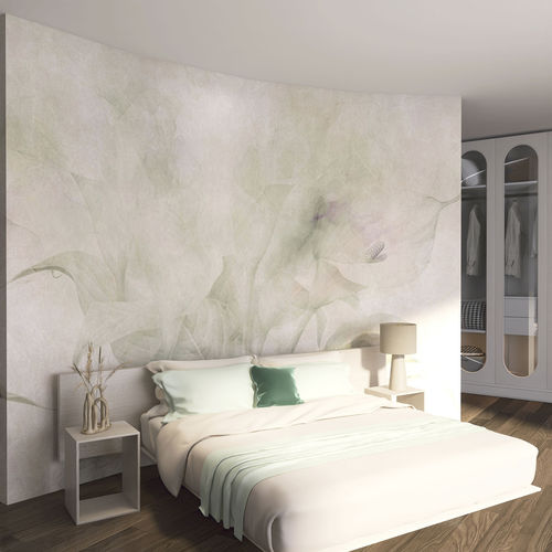 Carta da parati contemporanea - ARUM LILY - rimura Srl - in lino / a motivi / aspetto carta da parati