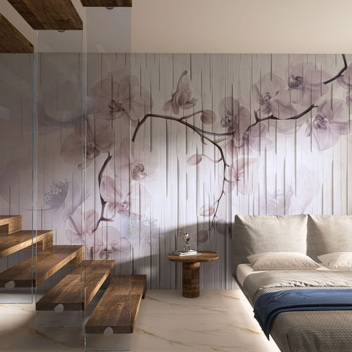 Carta da parati contemporanea - HIME - rimura Srl - in lino / con motivi naturali / aspetto carta da parati