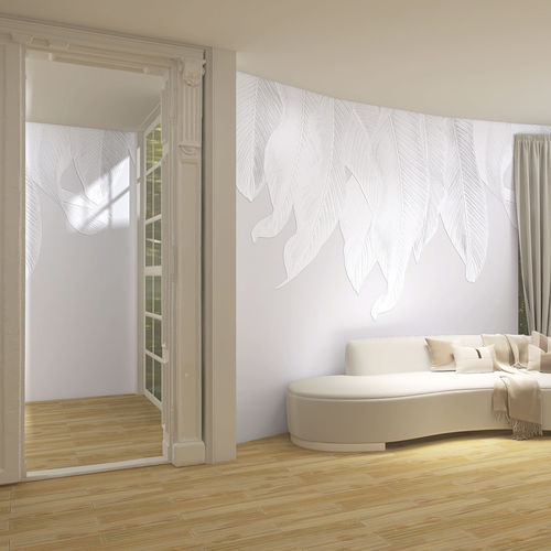 Carta da parati contemporanea - WHITE CASCADE - rimura Srl - in tessuto non tessuto / in fibra di vetro / in poliestere