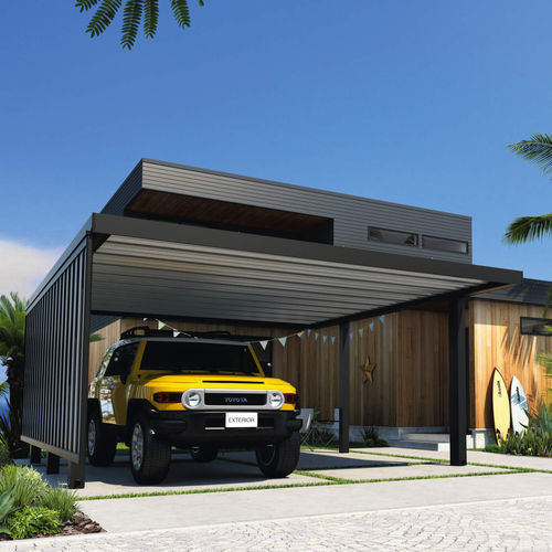 Tettoia per posto-auto contract - SKC - TOYO BOEKI CO.,LTD. - personalizzabile / in alluminio / in acciaio galvanizzato