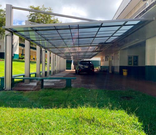 Tettoia per posto-auto per parcheggio - KWC - TOYO BOEKI CO.,LTD. - per negozio / per supermercato / per spazi pubblici