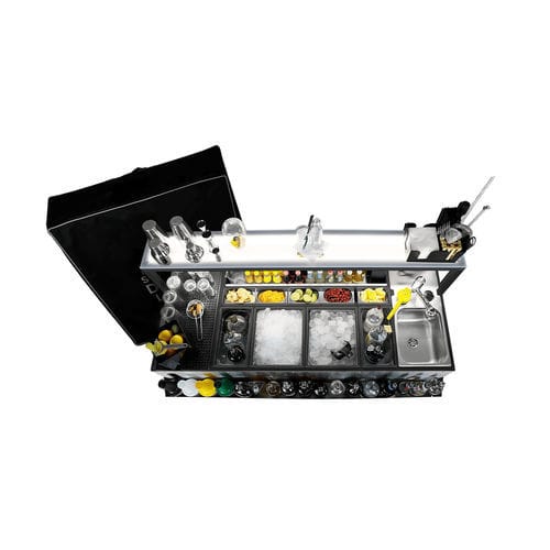 Bancone da bar - TITANO 150 - Omega Station srl - da cocktail / in acciaio / in alluminio