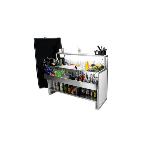 Bancone da bar - AURA 150 - Omega Station srl - da cocktail / in alluminio / in acciaio inossidabile